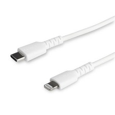 StarTech 3 foot/1m Durable White USB-C to Lightning Cable, Rugged Heavy Duty ... picture