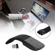 Foldable Arc Touch Wireless Mouse 2.4GHz Optical Touch Receiver PC Laptop USA picture