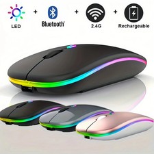 2.4GHz Wireless Optical Mouse USB Rechargeable RGB Cordless Mice For PC Laptop picture