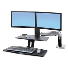 Ergotron WorkFit-A Dual Monitor Stand with Suspended Keyboard Tray, Adjustable picture