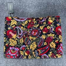 Vera Bradley Laptop Insert Sleeve Quilted Cotton Midnight Garden Paisley New picture