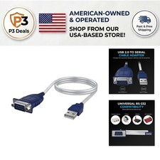 Durable USB 2.0 to 9 Pin Serial Converter Cable - Compatible with Windows & Mac picture