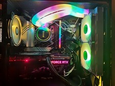 INTEL i7 CUSTOM GAMING DESKTOP PC 1TB SSD 32GB RTX 4060 3060 3070 LIQUID COOLED picture