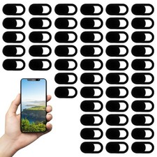 50 Pcs Webcam Cover Slide, 0.023 Inch Ultra-Thin Universal Privacy Cover Blac... picture