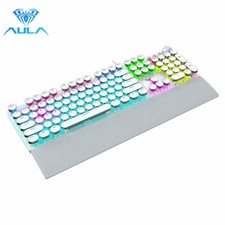 Blue Switch Game Keyboard 108 Punk Keys Removable Hand Rest Multimedia Knob New picture