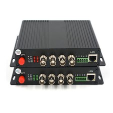 4 HD SDI Video/Audio/Ethernet over Fiber optic Media Converters singlemode FC picture