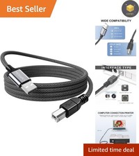 Flexible and Durable USB Type A to B Printer Cable - 3.28FT for Fast Transfers picture