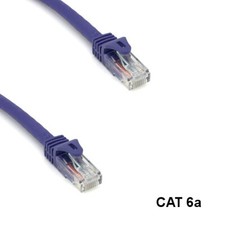 Kentek Purple 2ft Cat6A UTP Cable 24AWG 600MHz RJ45 Ethernet Router Pure Copper picture
