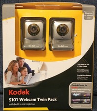 Kodak S101 Webcam Twin Pack Built In Microphone Skype Compatible Vintage 2010 picture