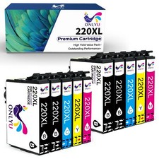 10 Pack 220XL Ink For Epson XP-320 XP-420 XP-424 WF2630 WF2650 WF2660 WF2750 picture