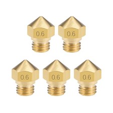 5pcs 0.6mm 3D Printer Nozzle Head M7 Thread for MK10 1.75mm Extruder Print Brass picture