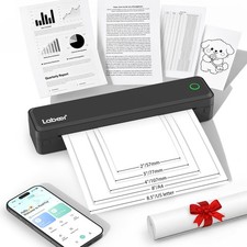Portable Thermal Printer, Wireless Bluetooth Inkless Printer Black picture