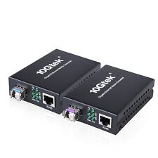 A Pair Of Bidi Gigabit Single-Mode Lc Fiber To Ethernet Media Converter, With picture