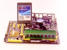 ASUS B85M-G Motherboard with CPU, RAM, SSD and IO shield picture