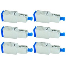 6 Pcs 5dB SC UPC Connector Fiber Optic Optical Single Mode Attenuator Metal Blue picture
