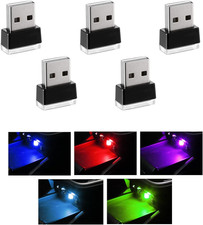5 PCS USB LED Car Interior Atmosphere Lamp, Portable Mini LED Night Light, Plug- picture