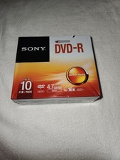 Sony DVD-R 120 Minute 4.7GB 1X-16X Blank Discs Brand New & Sealed 1 Pack Of 10 picture
