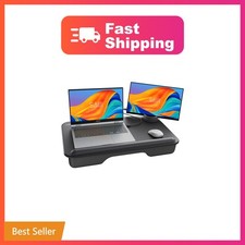 SAIJI Laptop Lap Desk with External Monitor Holder Fits Up to 17