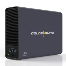 GOLDENMATE 1000VA/600W LiFePO4 UPS Battery Backup Pure Sine Wave White for PC picture