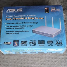 ASUS RT-N16 SuperSpeed N Wireless Router 300 Mbps, 4-Port, USB, White picture