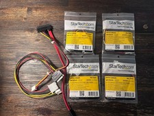 6 SATA Power Cable 4 in pack - StarTech.com / NEW /  6 in. 4 Pin Molex to SATA picture