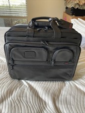 TUMI Alpha 96127DH Deluxe Napa Leather 2-Wheeled Laptop Briefcase + Laptop case picture