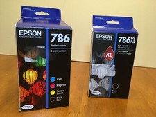 EPSON 786XL Black And 786 Standard Color Ink Cartridges Combo Pk Exp 2025  2024 picture