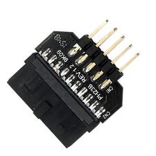New Panel Plug-in Adapter Computer Motherboard USB3.0 19/20pin To USB2.0 9pin; picture