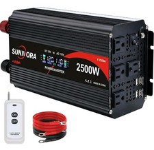 Sunivora 2500 Watt Power Inverter LCD Display & Remote Control  4 Sockets 4 USB picture
