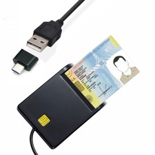 USB C Smart Card Reader, Gialer X01 PC/SC SIM Card Encoder Writer for SIM Card picture