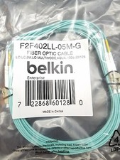 NEW Belkin F2F402LL-05M-G Fiber Patch cable 5m 10GB Aqua LC picture