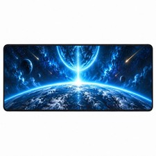 Cosmic Horizon Blue Planet Extended Mouse Pad Desk Mat 90x40 80x30 picture