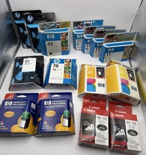 Genuine HP Canon Ink Cartridges Sealed Lot Of 15 Various Colors EXPIRED picture