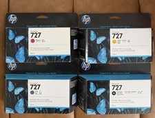 Lot of 4 Genuine OEM HP 727 DesignJet 130ml Ink Cartridges picture