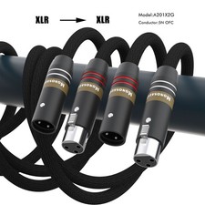 Pair HiFi Silver Plated Interconnect Cable Audio OFC Copper RCA/XLR Signal Cable picture