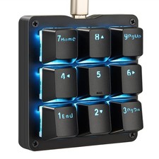 Koolertron Mechanical Numpad Macro Keyboard, 9-Key Numeric Keypad LED Backlit... picture