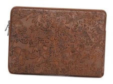 Embossing Floral Pattern PU Leather Laptop Sleeve 12.5 inch-13.5 inch Coffee PU picture