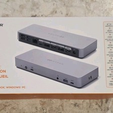 Hyper HD-GD1000 14-Port USB-C Docking Station Silver Aluminum HDMI DP New  picture