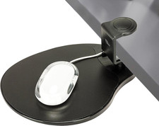 Clamp on Mouse Platform, Clip on Mouse Pad, Rotating 360, Easy Slide picture