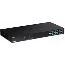 TRENDnet TPE-TG160g 16-Port Gigabit PoE+ Rackmount Switch 246W Metal 1U Hub picture