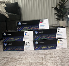 HP 202A Genuine Toner Set CF500A-CF503A BK/C/Y/M for M254 M280 M281 picture