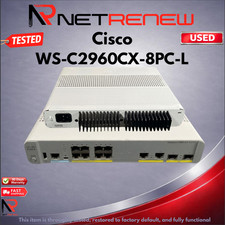 Cisco WS-C2960CX-8PC-L Catalyst 8x 1GB PoE+ RJ-45 2x 1GB Combo Switch picture