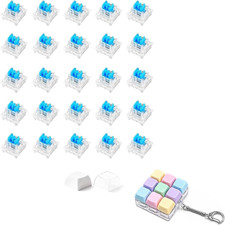 25 PCS Blue Keyboard Clicky for 3D Printer, Blue Mechanical Switches picture
