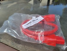 3 Foot Heavy Duty Power Extension Cord 15A 14 AWG C14 C15 Red 3' picture