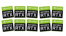 10 PCS Original Sticker for Nvidia GeForce RTX Case Badge Label Logo 17mm x 18mm picture