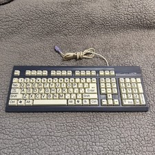 Computer Keyboard Easy To Read PS/2 Windows Mac Large Font Visibility Learn picture