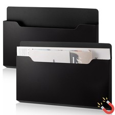 Magnetic Pocket File Folder 13.8 x 8.3 Inches Black 2 Pcs Feifeiya Fridge picture