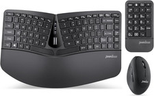 PERIDUO-606A, 3-In-1 Wireless Compact Ergonomic Keyboard with Vertical Mouse and picture