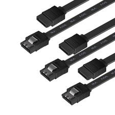 SATA Cable III, 3 Pack SATA Cable III 6Gbps Straight HDD SDD Data Cable with Loc picture