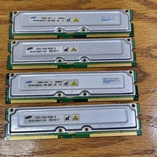 1GB Kit 4x256MB Samsung PC800 RAMBUS RDRAM RIMM MR16R162BAF0-CM8,UNTESTED,Parts  picture